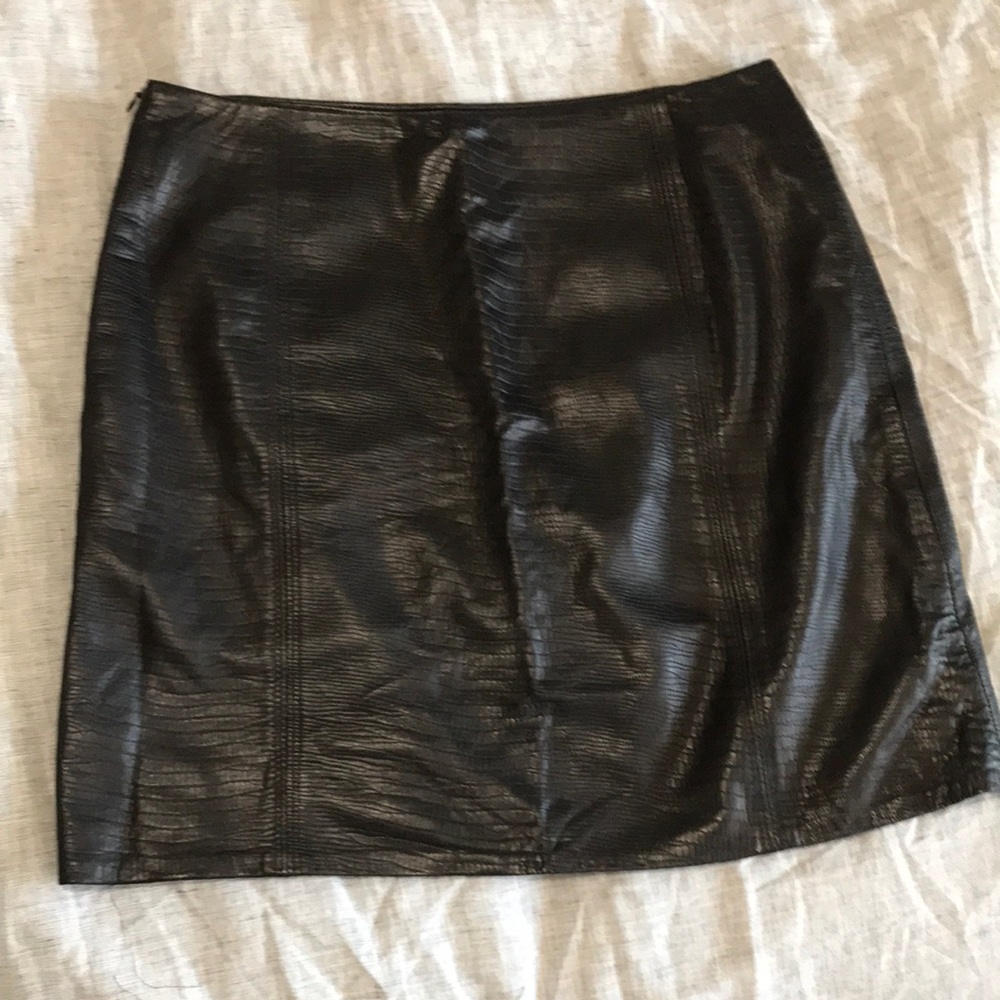 Vintage leather mini skirt